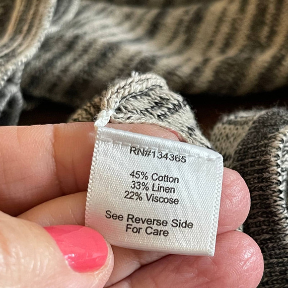 Marla Wynne Women's Duster Cardigan Linen Blend Size 2X/3X - Picture 3 of 5